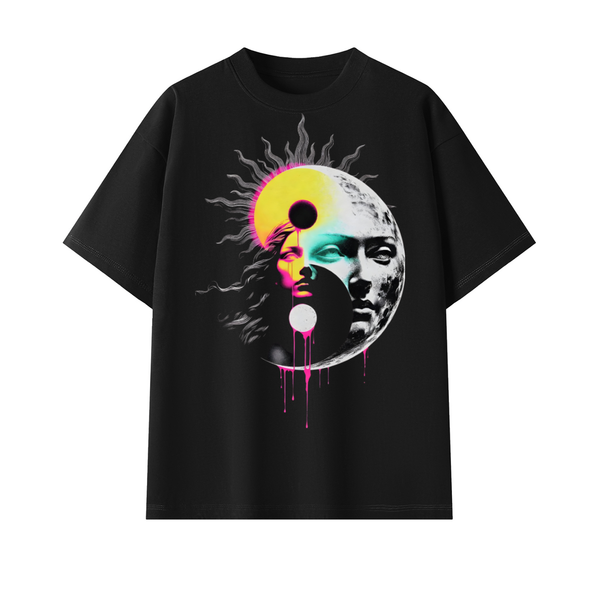 113 Black Cosmos Oversized T-Shirt