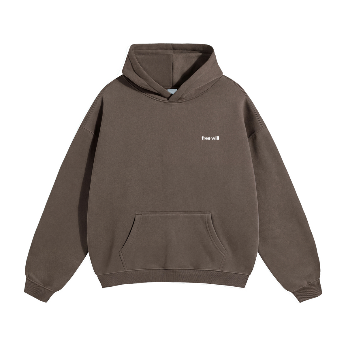 203 Forest Brown Mushroom Oversize Fleeced Hoodie