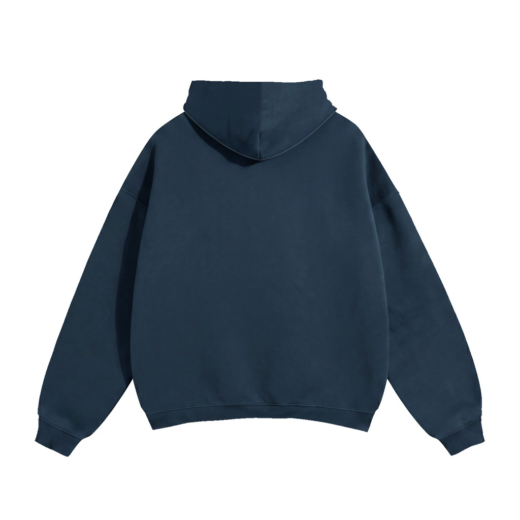 204 Navy Blue 144 Oversize Fleeced Hoodie