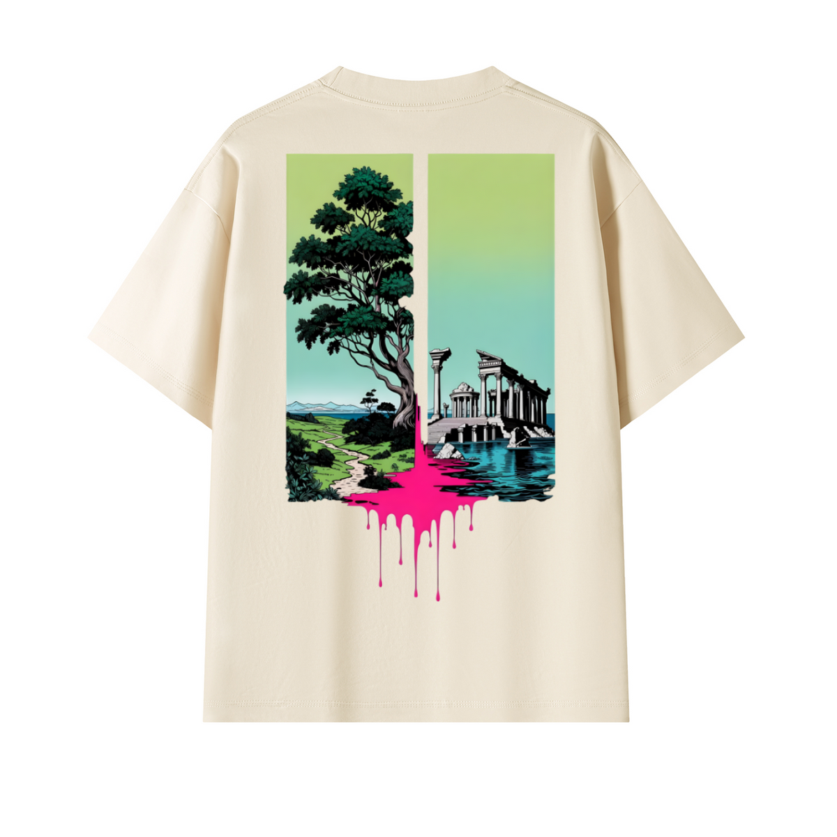 217 The Split (Apricot) Oversized T-Shirt