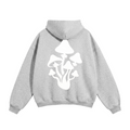 Grey Mushroom Oversize Fleeced Hoodie