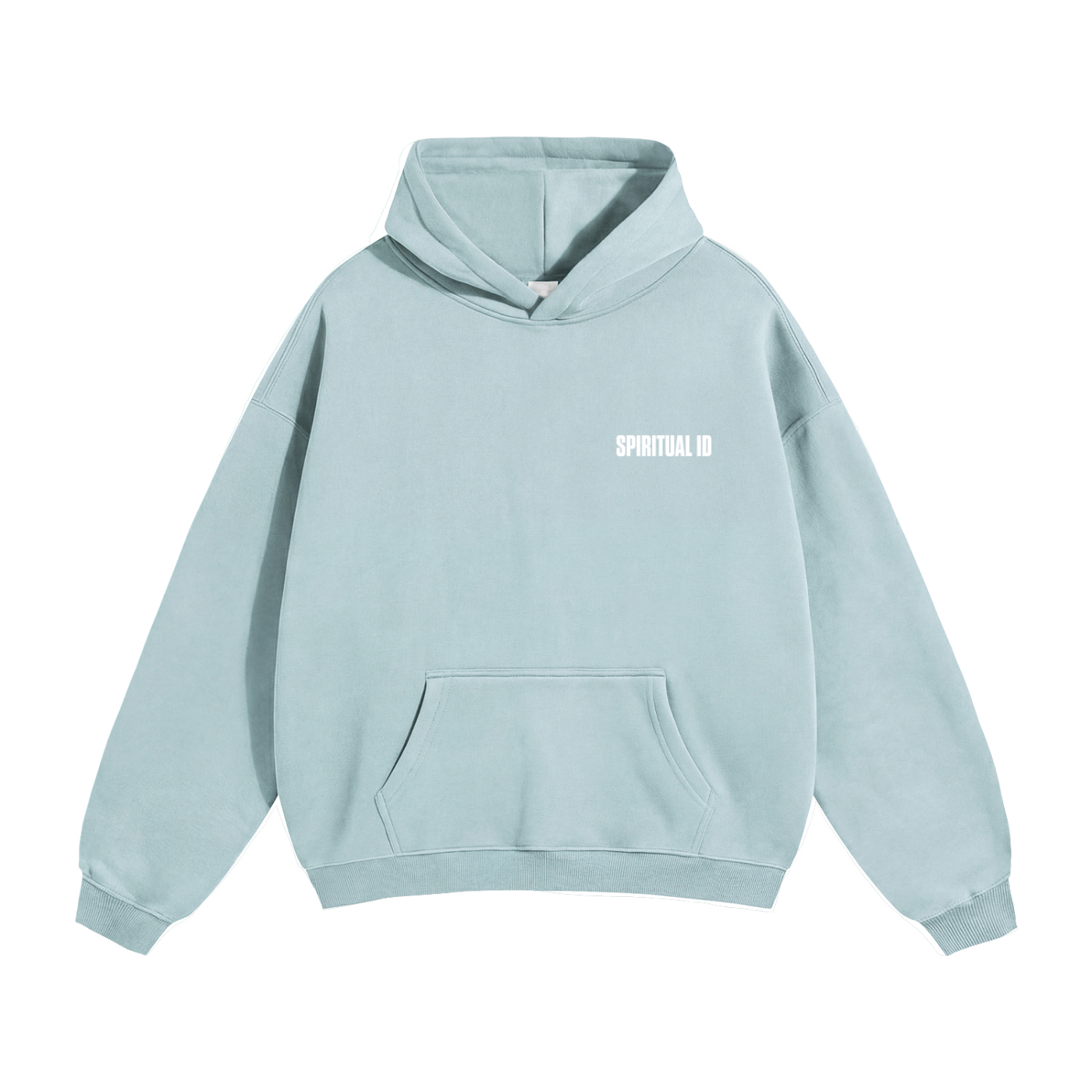 Sky Blue Oversize Fleeced Mushroom Hoodie