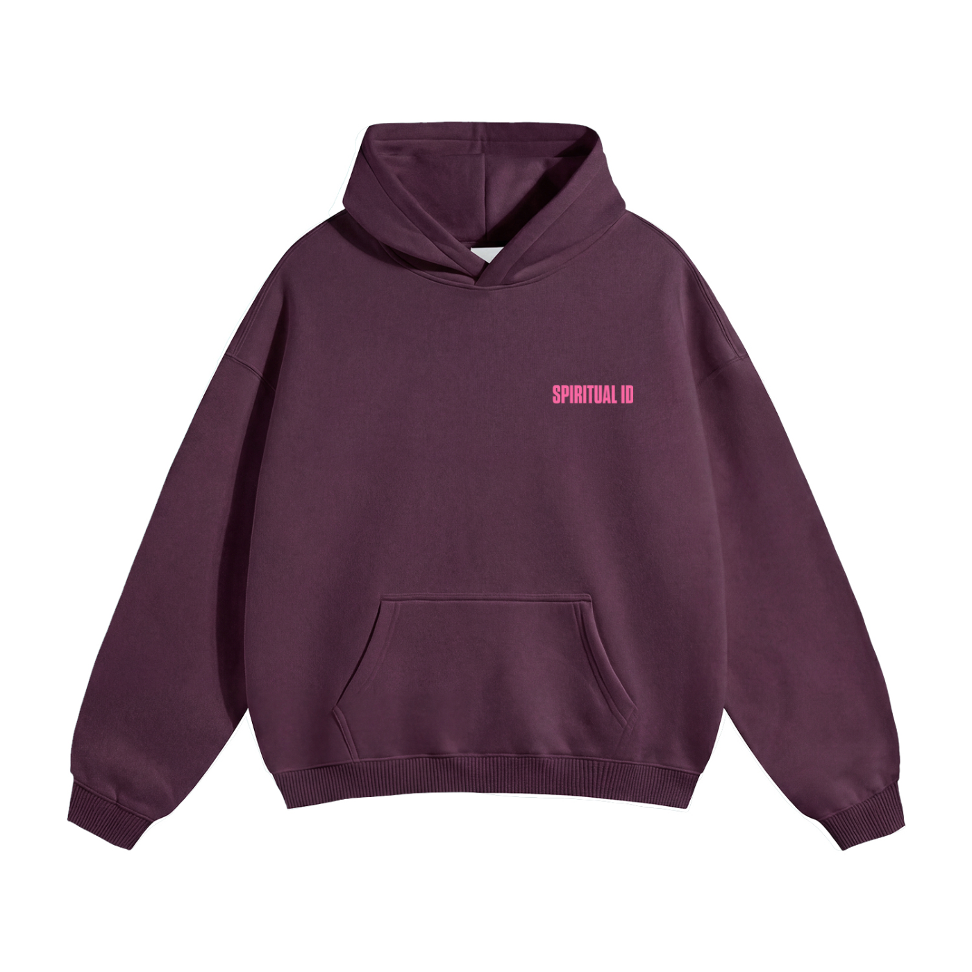 Plum Mushroom Oversize Fleeced Hoodie