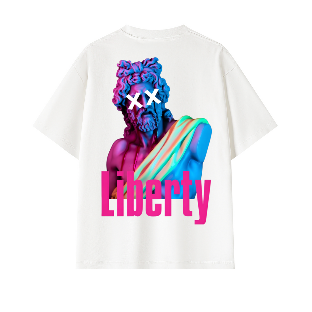 White Liberty Oversized T-Shirt