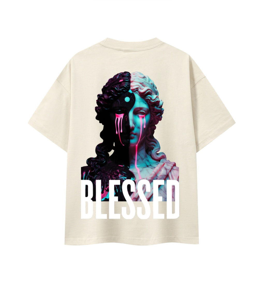 Boxy Mild Apricot Blessed Oversized T-Shirt