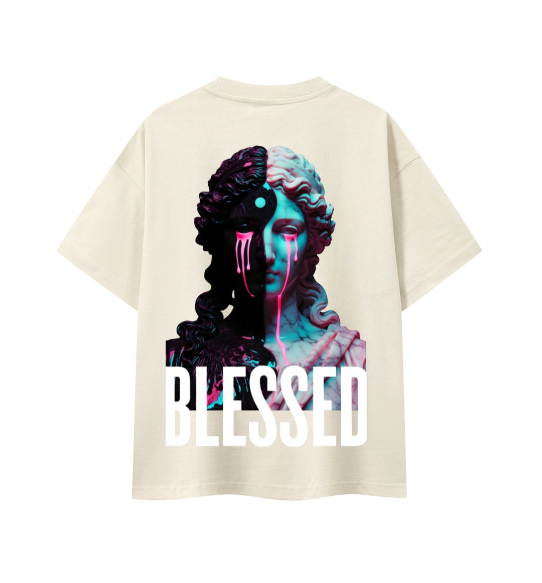 Boxy Mild Apricot Blessed Oversized T-Shirt