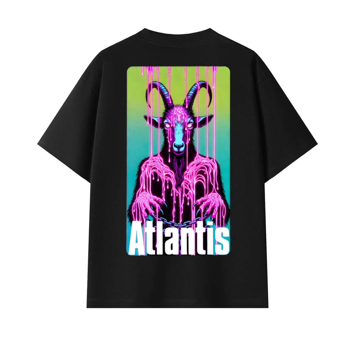 Atlantis Black Oversized T-Shirt