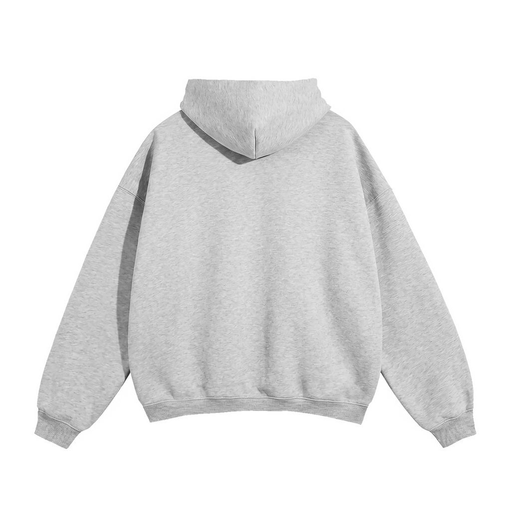 200 Oversize Grey 144 Fleeced Hoodie