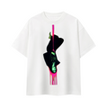 White Boxy Disturbia Oversized T-Shirt