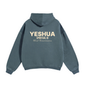 143 Christ Consciousness Blue / Cream Oversize Fleeced Hoodie