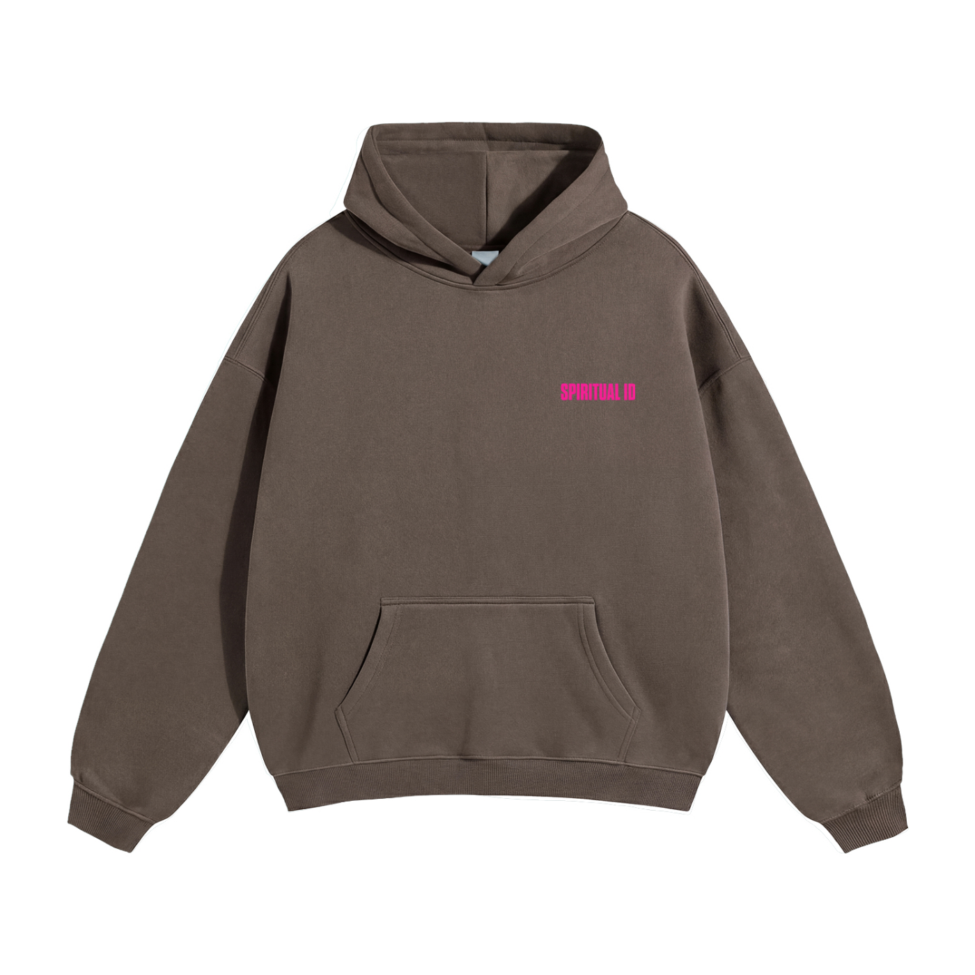 Brown Oversize Mushroom Fleeced Hoodie