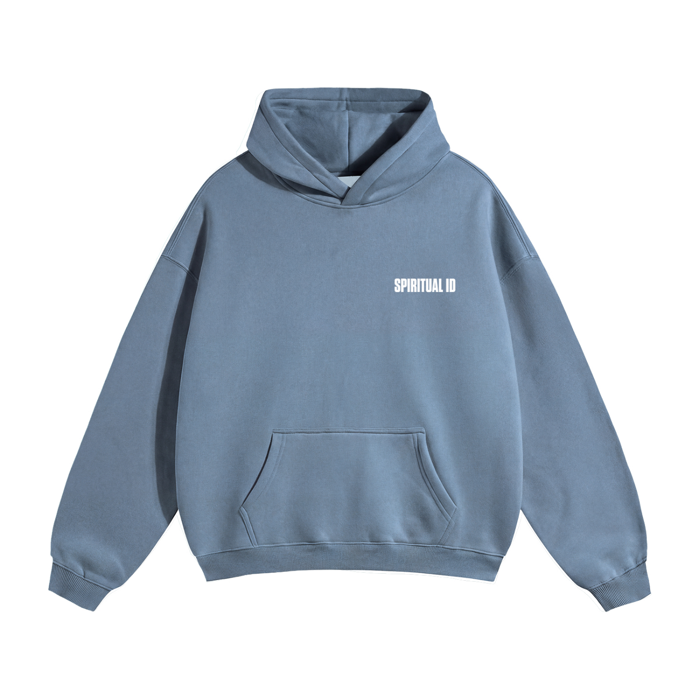 Old Blue Oversize Fleeced Mushroom Hoodie