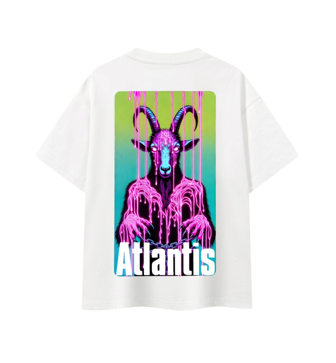 Atalantis White Boxy Oversized T-Shirt