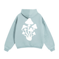 Sky Blue Oversize Fleeced Mushroom Hoodie