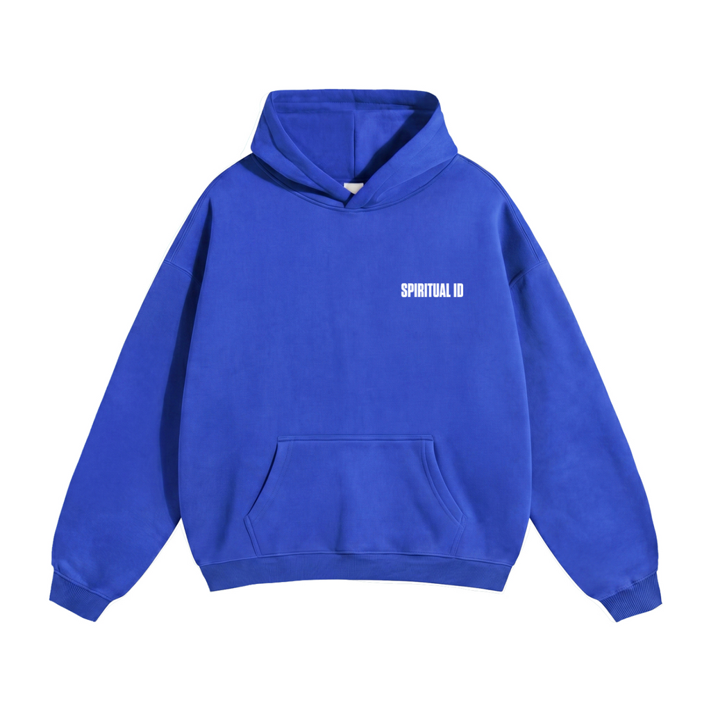 Electric Blue Oversize Fleeced Mushroom Hoodie