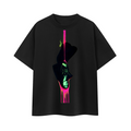 Boxy Black Disturbia Oversized T-Shirt