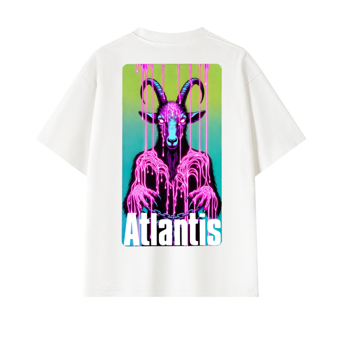 Atlantis White Oversized Cotton T-Shirt