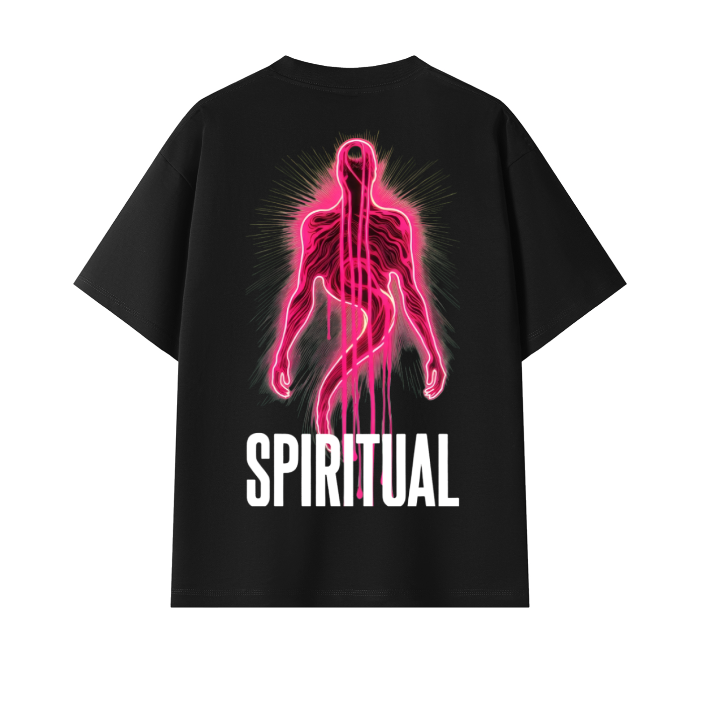 Black Unisex Spiritual Oversized T-Shirt