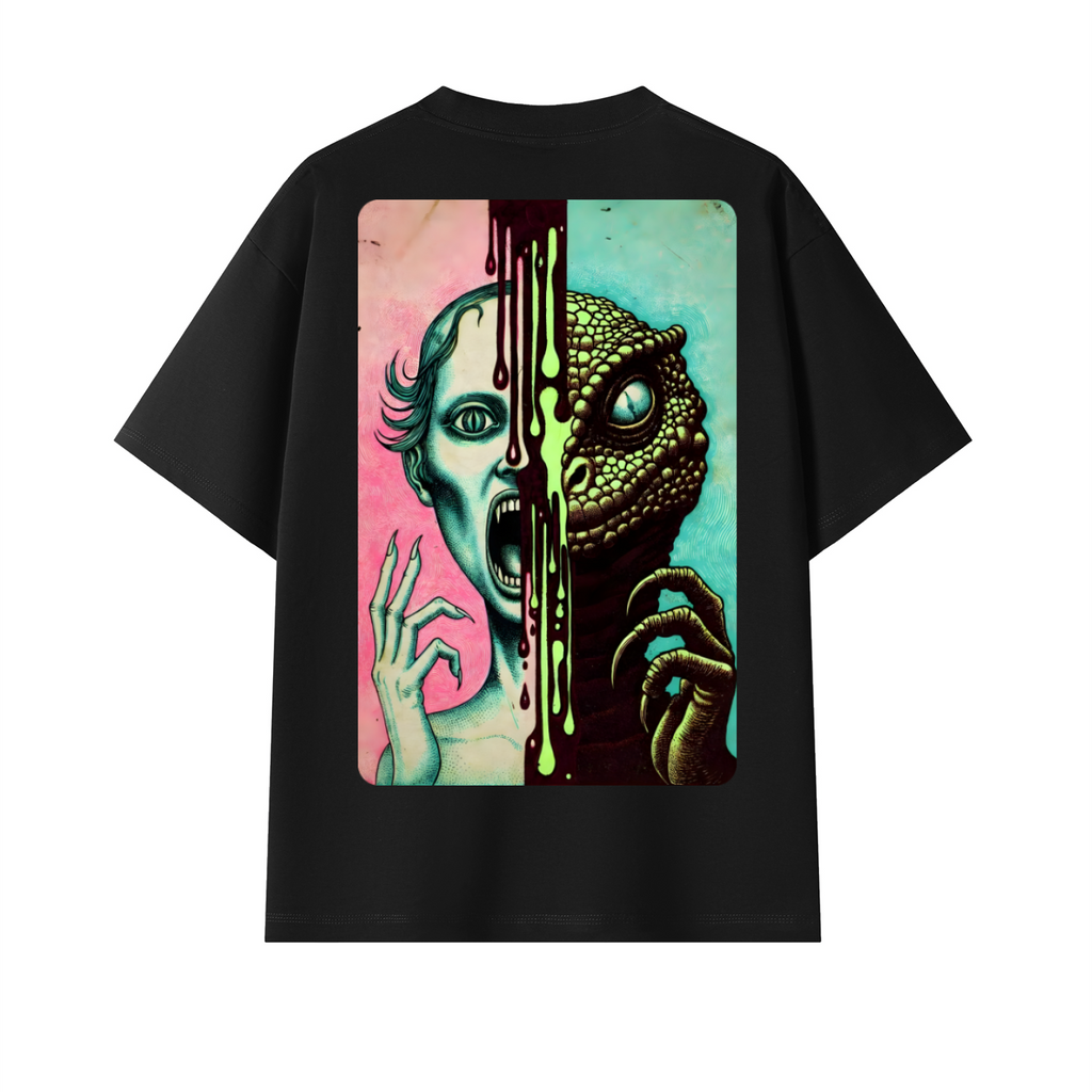 152 Alien Agenda Black Oversized T-Shirt