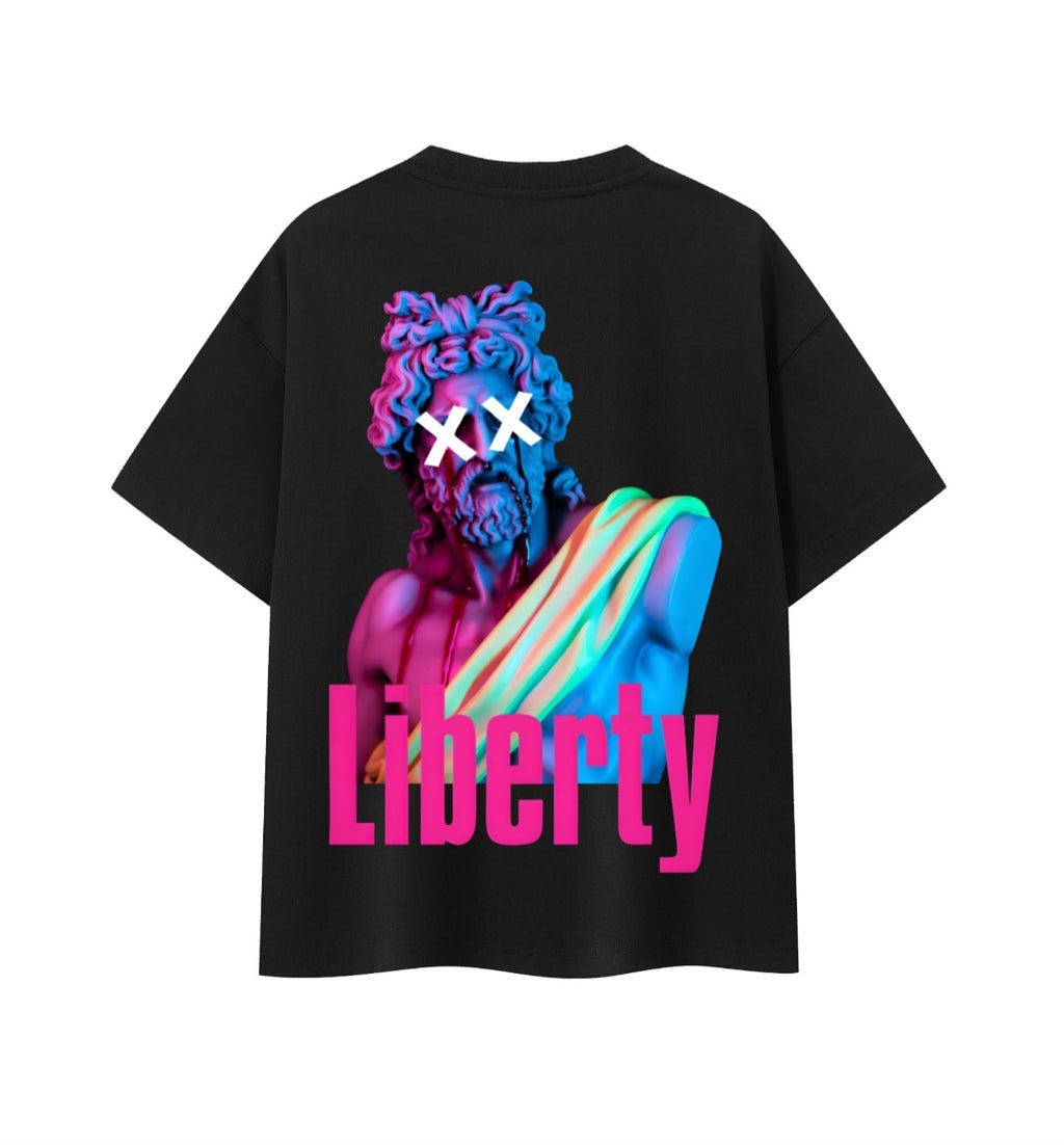 Liberty Boxy Oversized Black T-Shirt