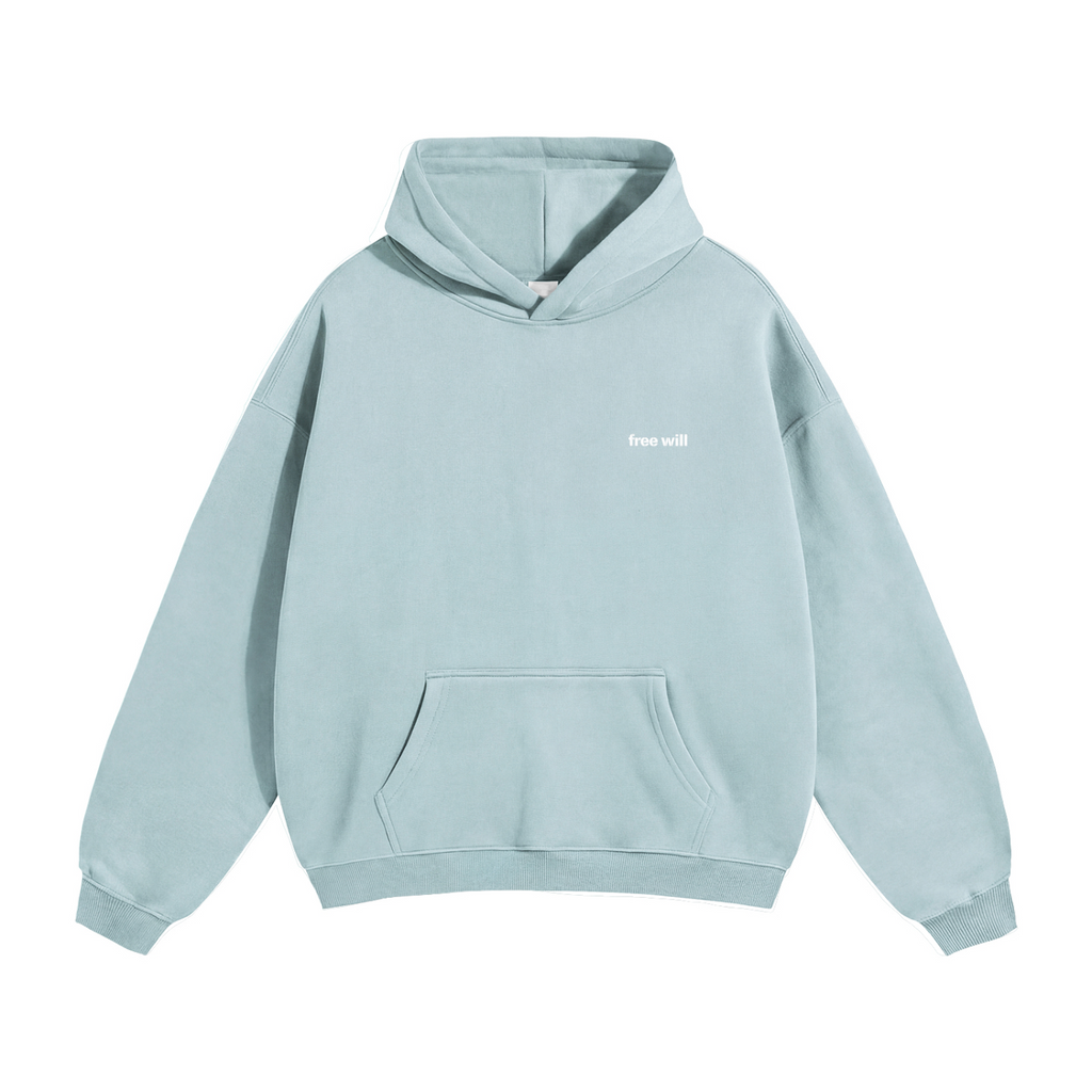 222 Christ Consciousness Sky Blue Oversize Fleeced Hoodie