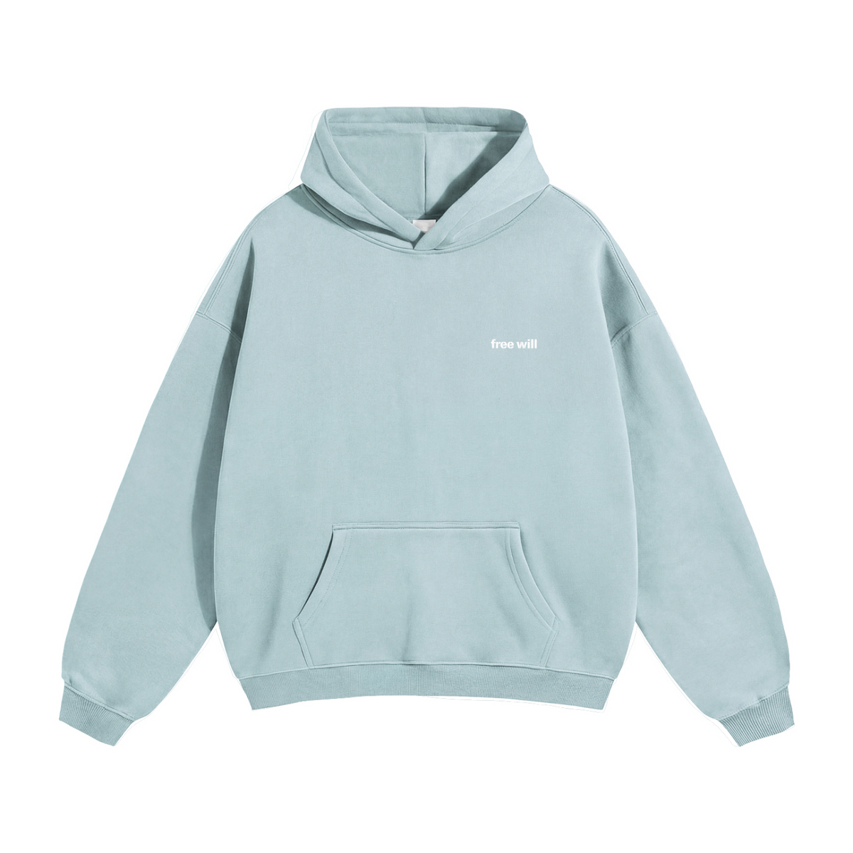 222 Christ Consciousness Sky Blue Oversize Fleeced Hoodie