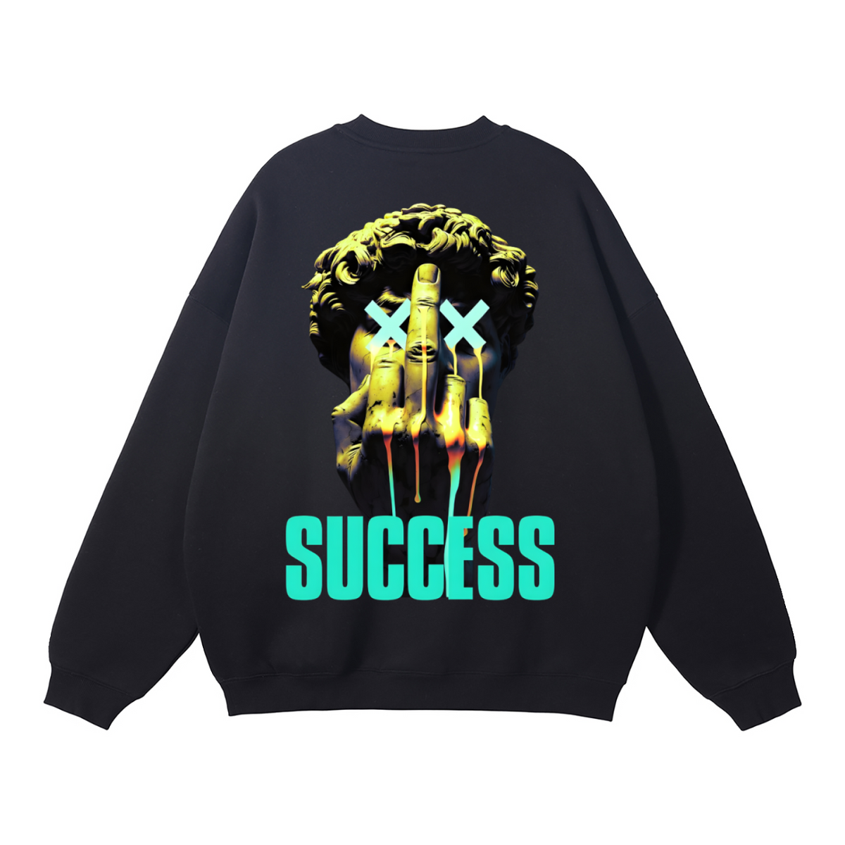 Success Black Fleeced Sweatshirt