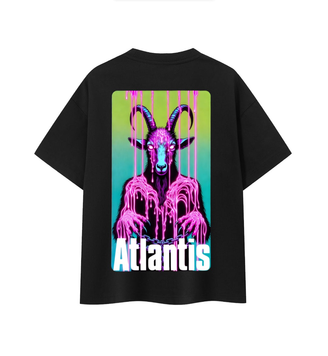 Black Boxy Oversized Atlantis T-Shirt