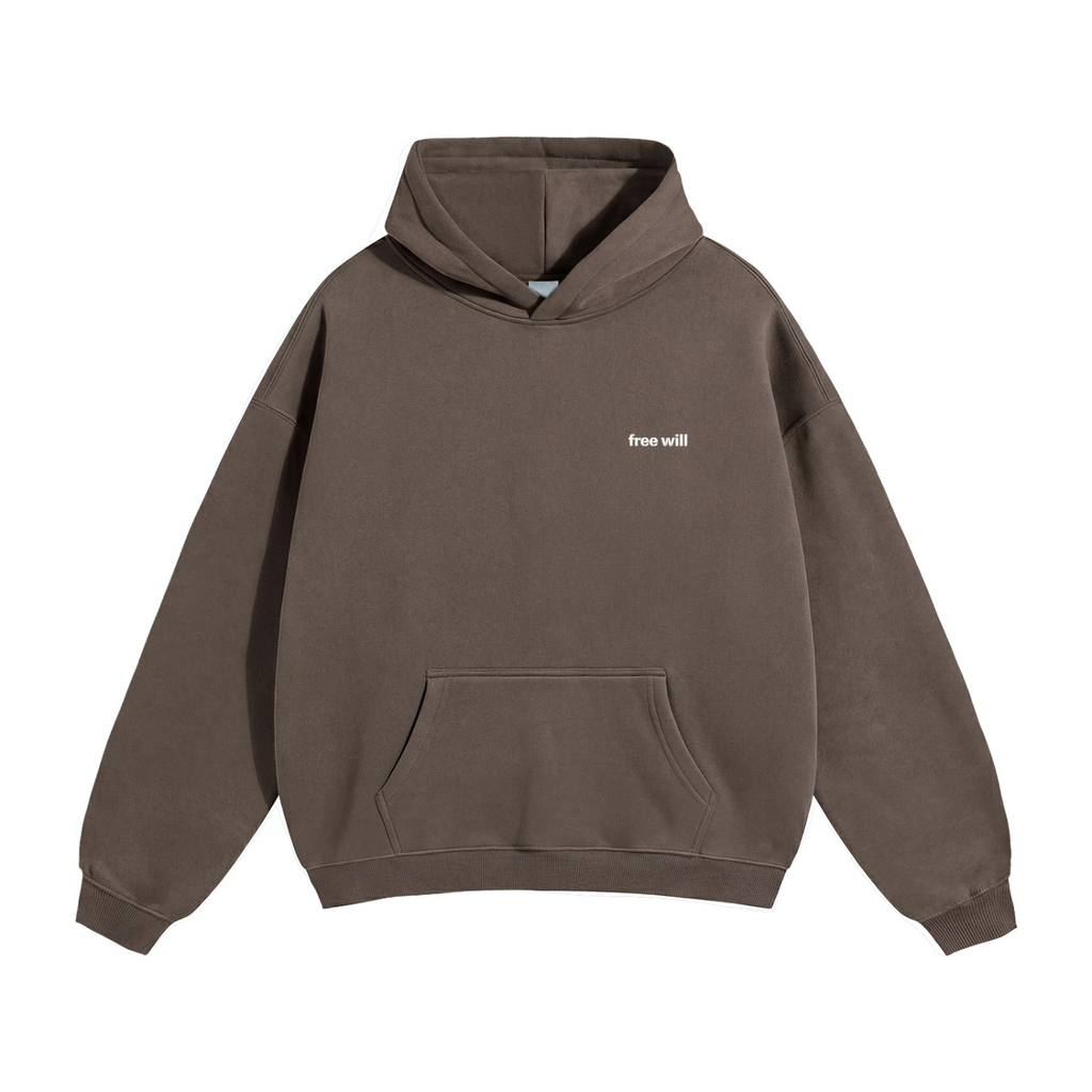 125 Christ Consciousness Brown Oversize Fleeced Hoodie
