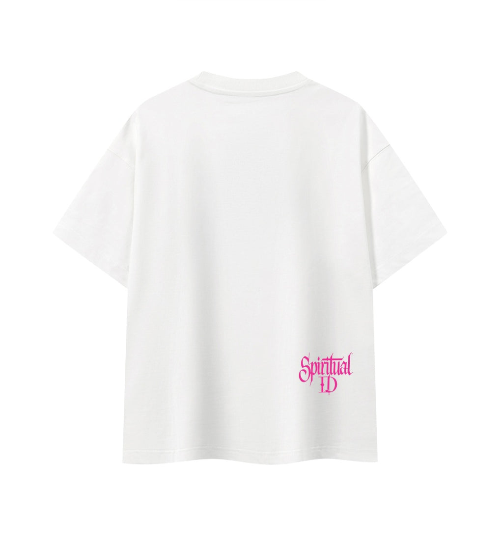 White Boxy Disturbia Oversized T-Shirt