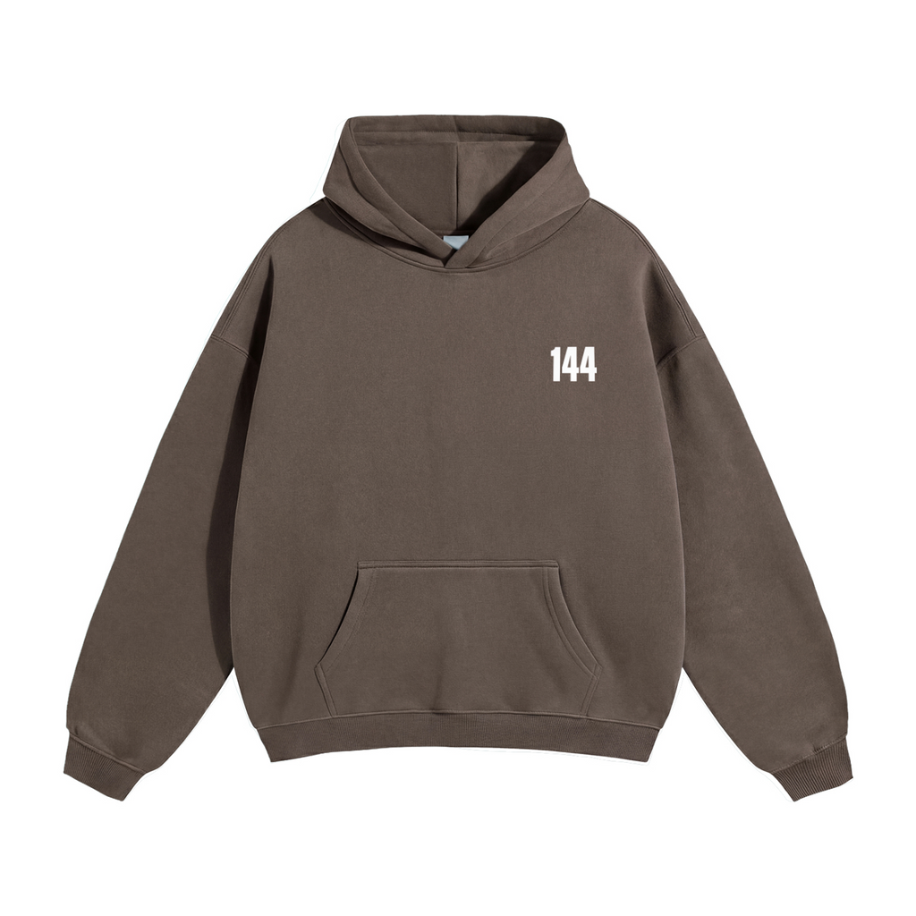 209 Brown 144 Oversize Fleeced Hoodie