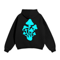146 Blue / Black Mushroom Oversize Fleeced Hoodie