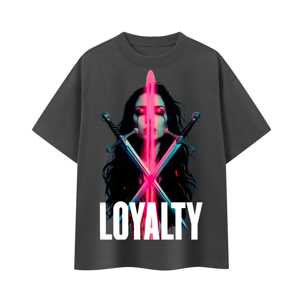 Loyalty Boxy Oversized T-Shirt Dark Grey