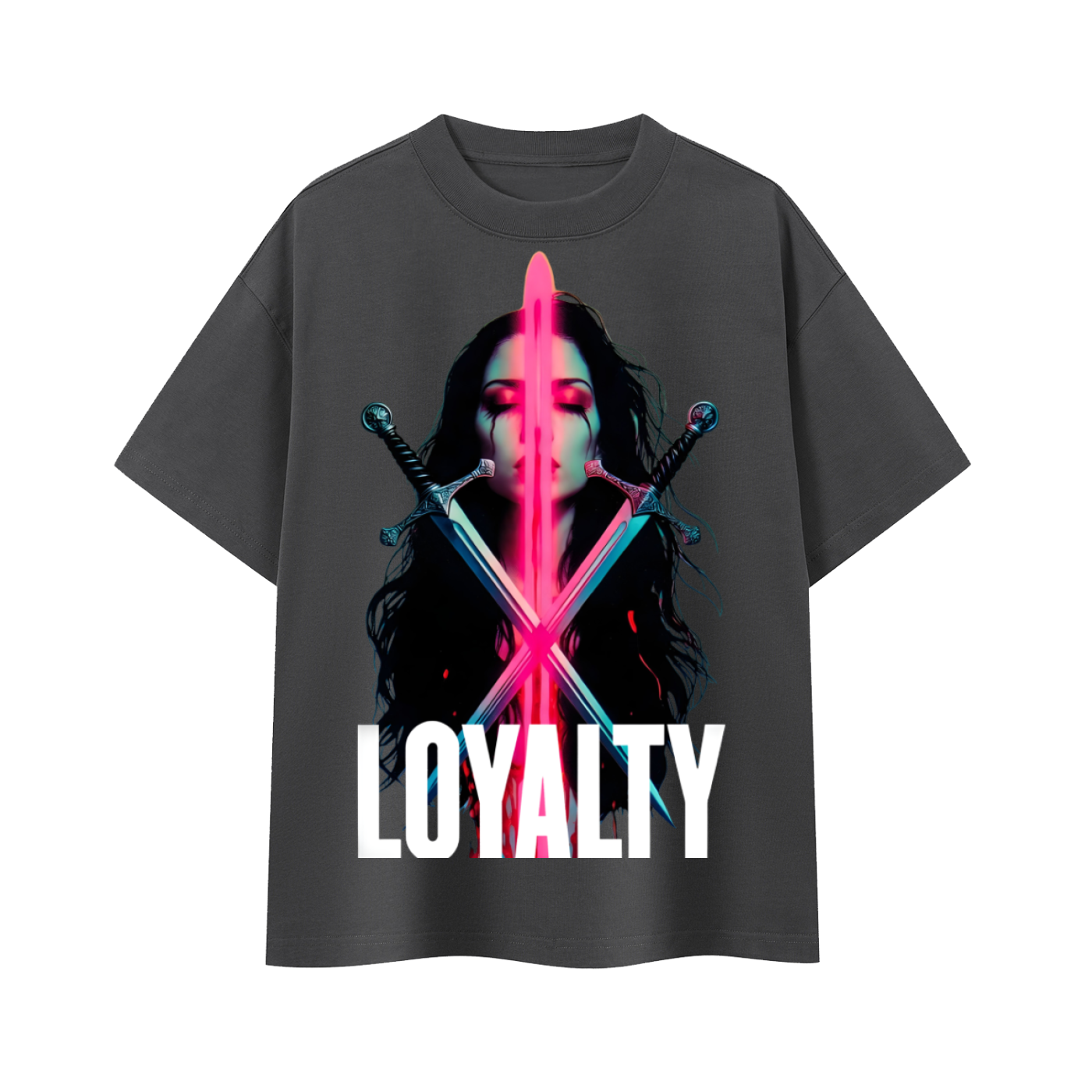Loyalty Boxy Oversized T-Shirt Dark Grey