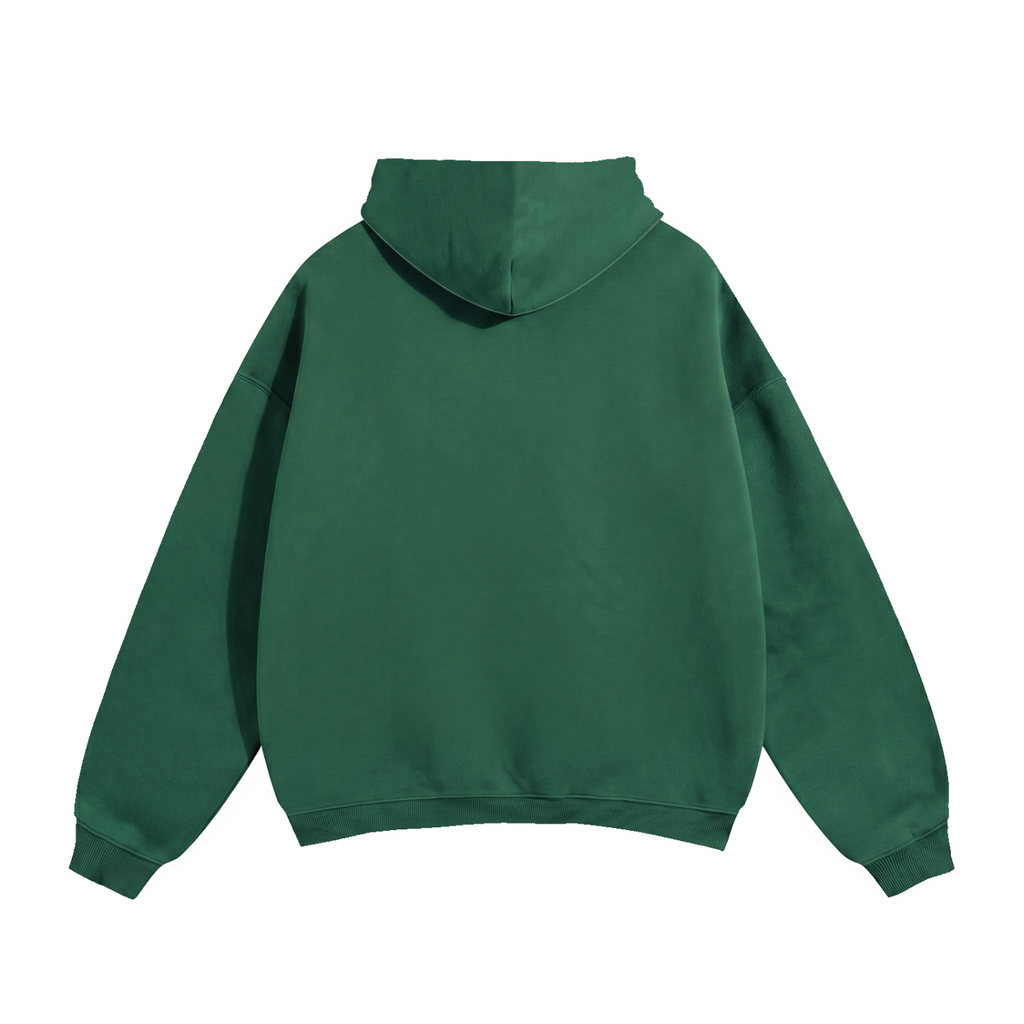 77 Forest Green Oversize Fleeced Hoodie
