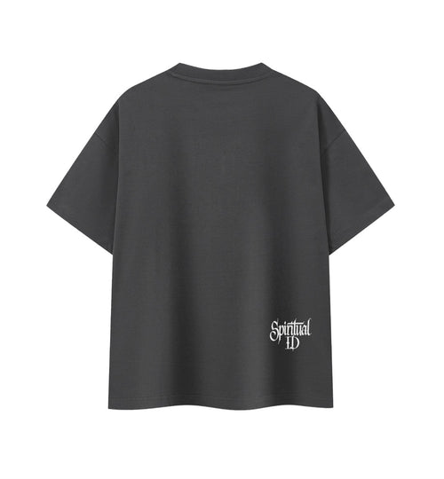 135 Loyalty Boxy Oversized T-Shirt Dark Grey
