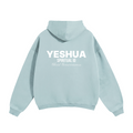 222 Christ Consciousness Sky Blue Oversize Fleeced Hoodie