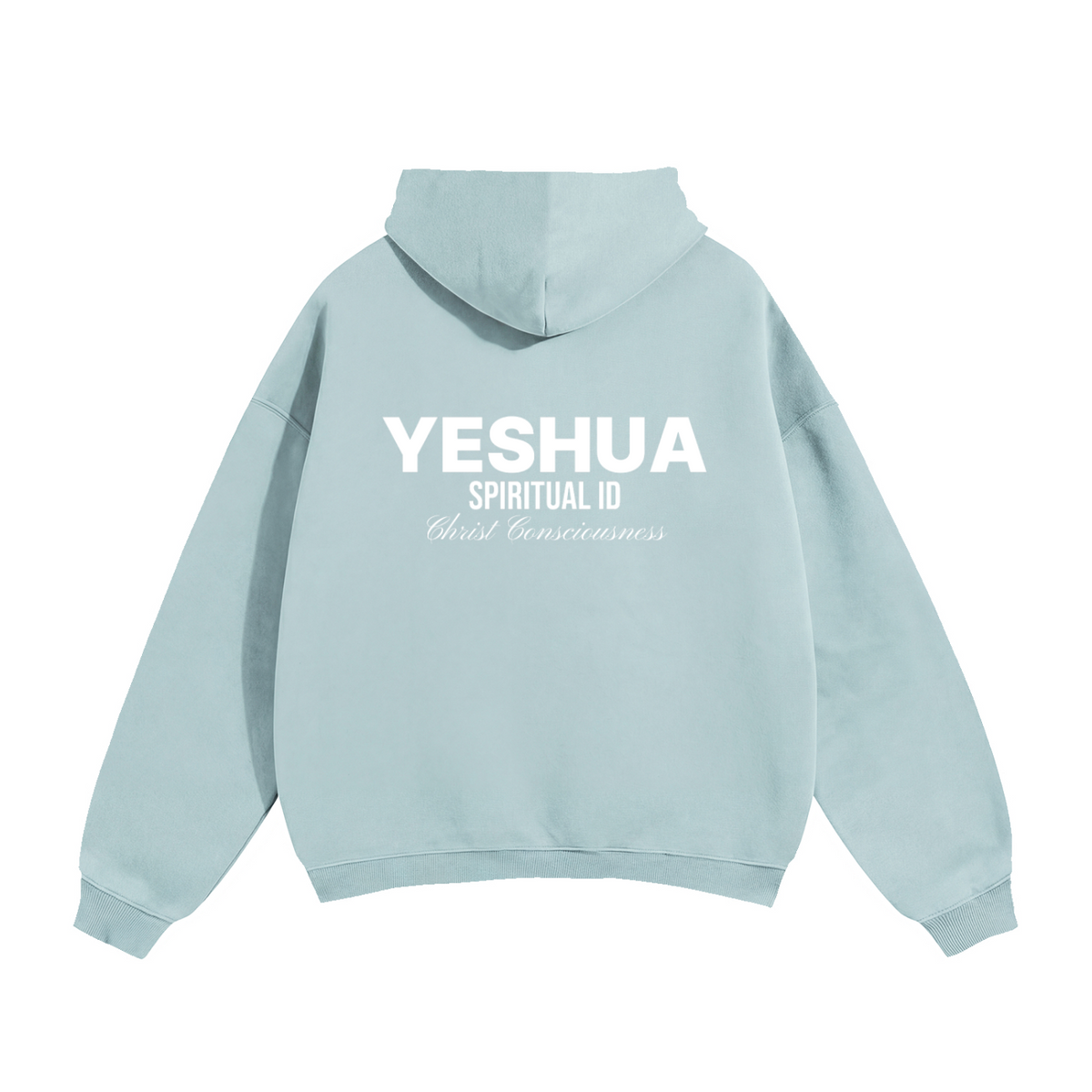 222 Christ Consciousness Sky Blue Oversize Fleeced Hoodie