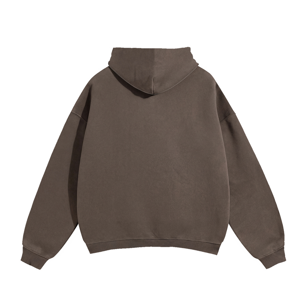 209 Brown 144 Oversize Fleeced Hoodie