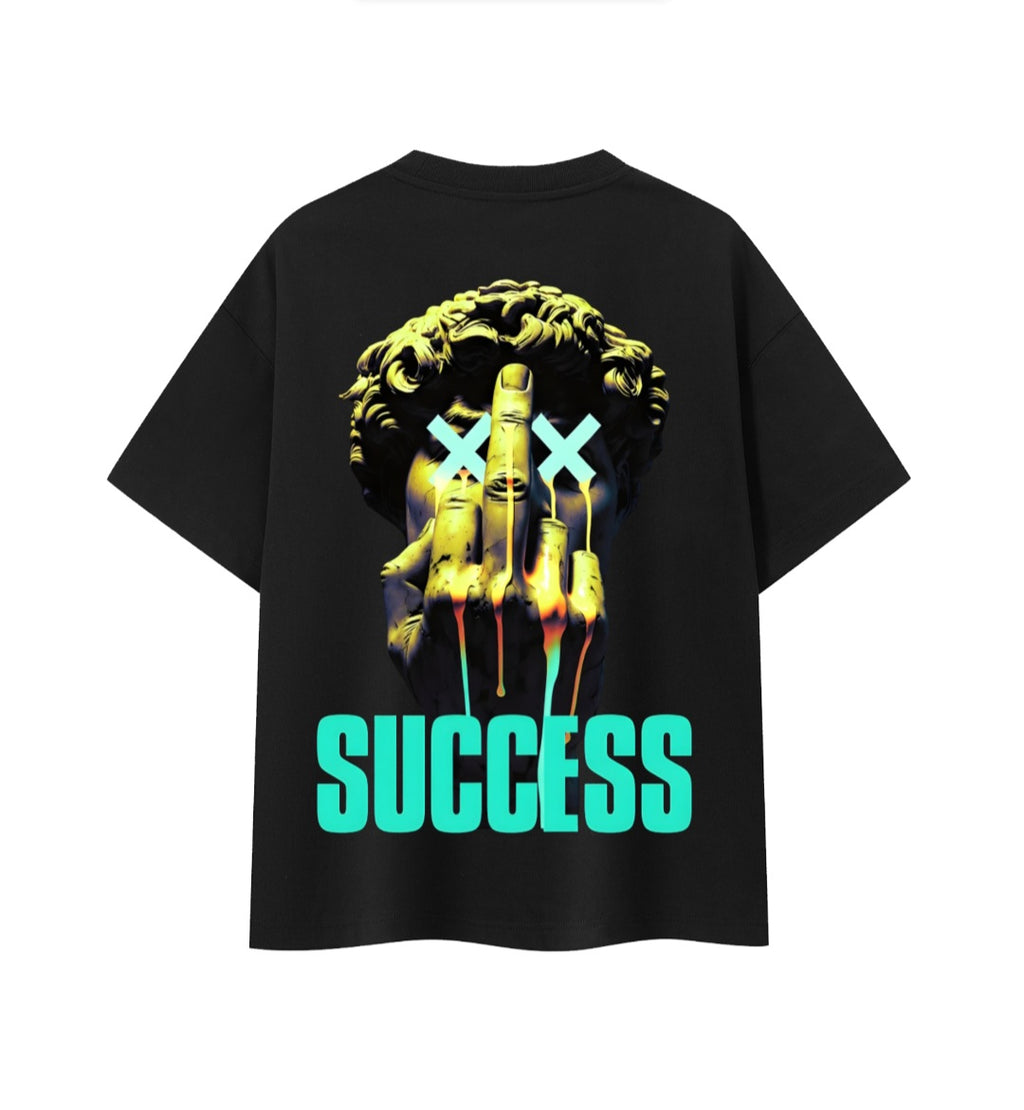 Black Boxy Oversized Success T-Shirt