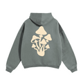 150 Cream / Grey Mushroom Oversize Fleeced Hoodie